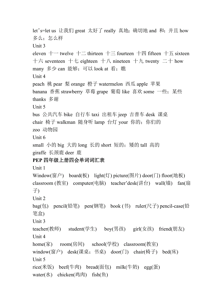 小学英语单词表总汇_第2页