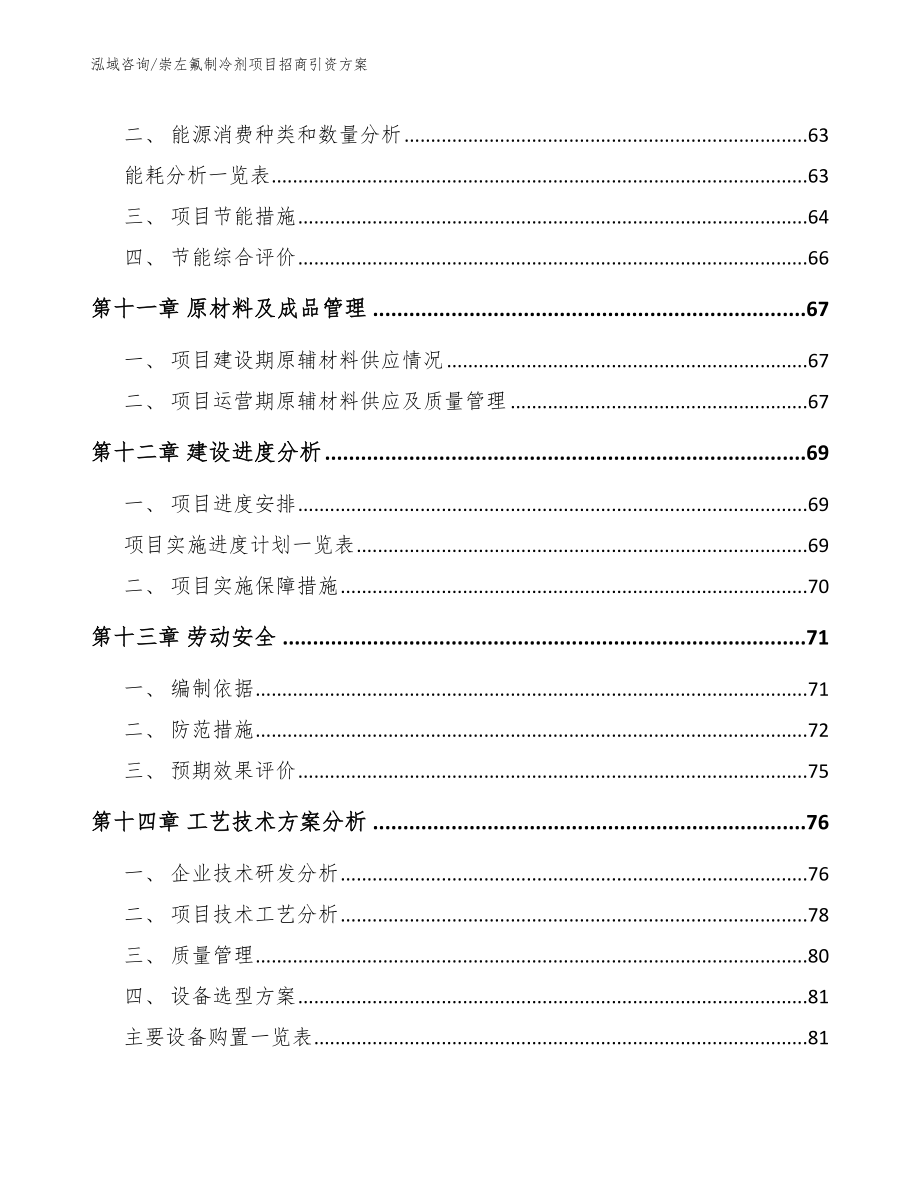 崇左氟制冷剂项目招商引资方案（范文）_第5页