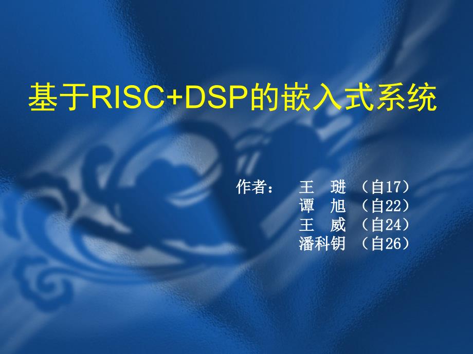 基RISC DSP的嵌入式系统_第1页