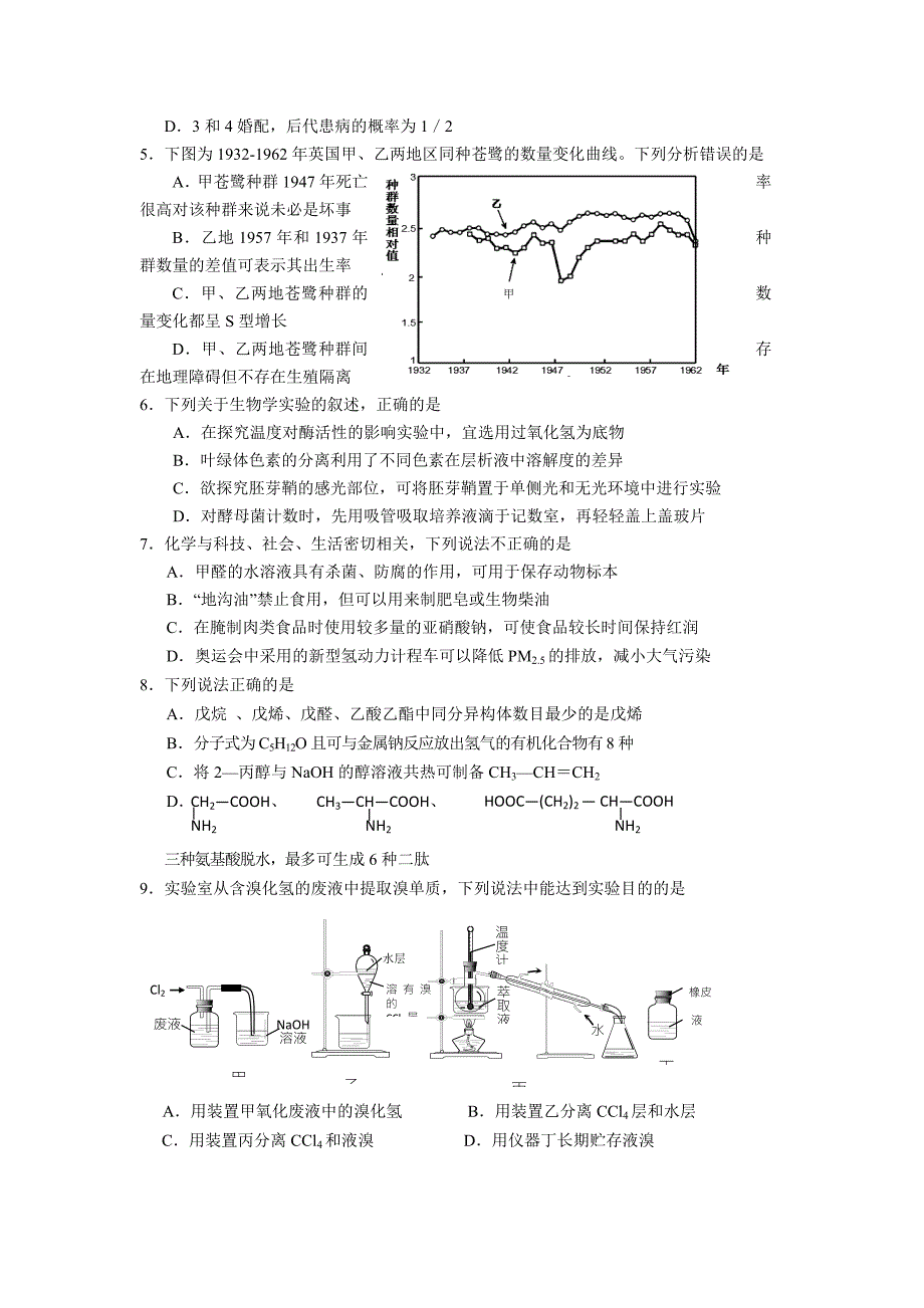 2022年高三下学期高考仿真（一）理综试题 含答案_第2页