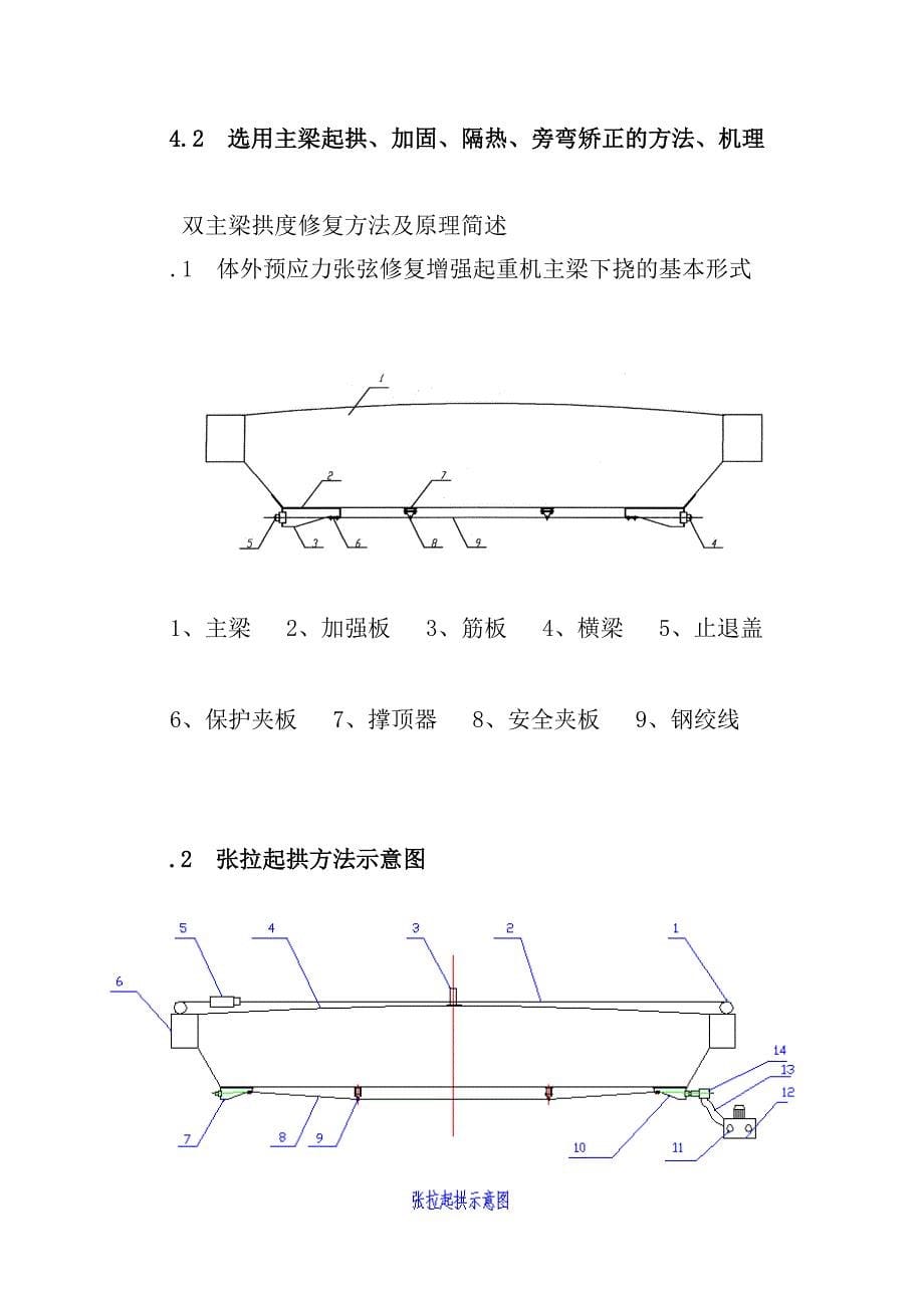 双梁桥式起重机起拱、加固方案_第5页