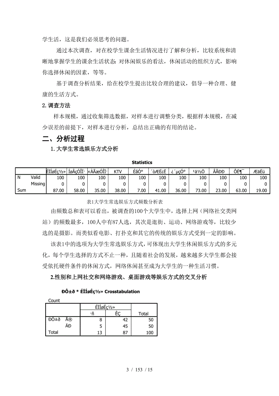 大学生休闲娱乐方式调查报告样本_第3页