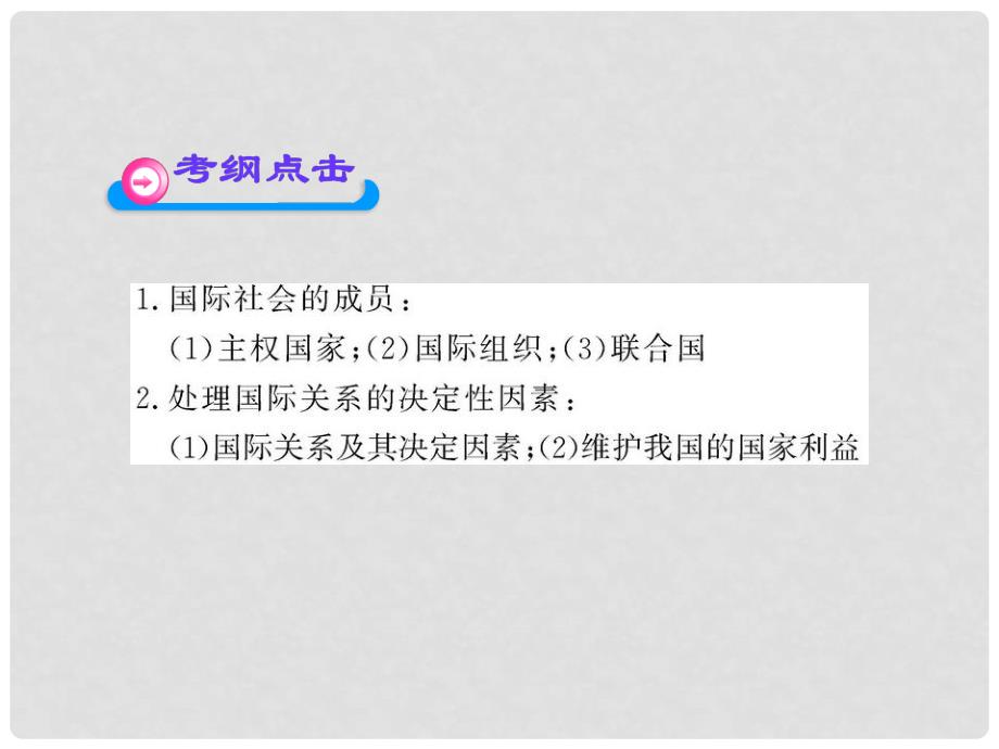 高考政治一轮复习 4.8《走近国际社会》课件 新人教版必修2_第2页