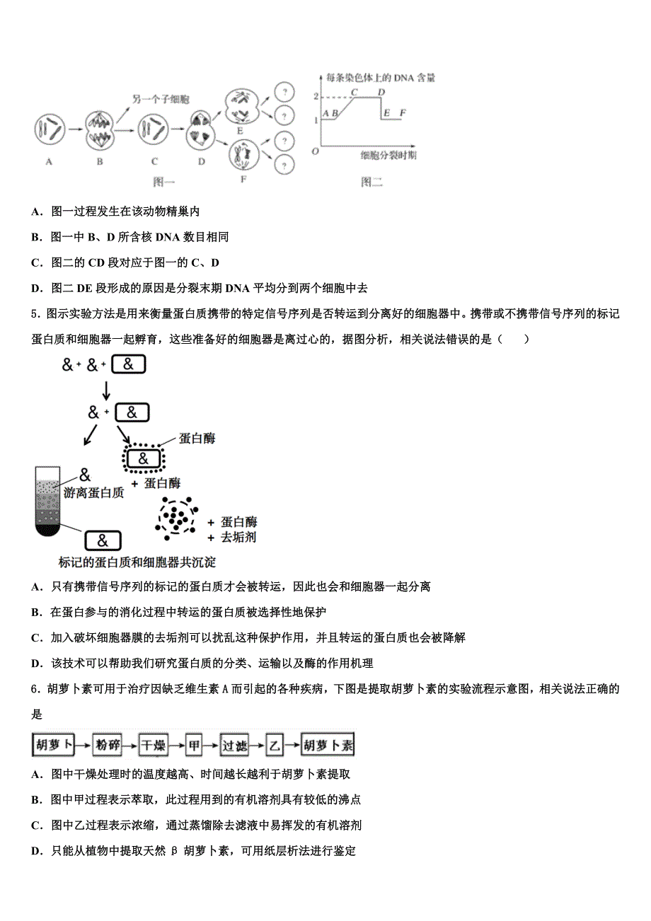 2023届广西南宁市马山县金伦中学、武鸣县华侨中学等四校生物高二下期末学业质量监测模拟试题（含解析）.doc_第2页