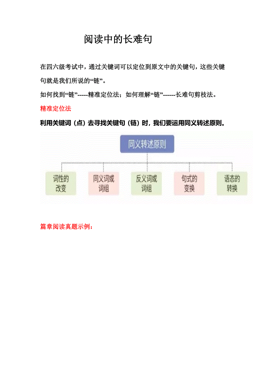 2023年大学英语四六级考试阅读中的长难句_第1页