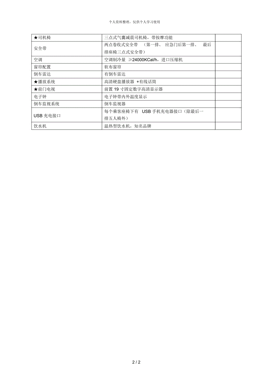 大客车招标技术参数要求_第2页