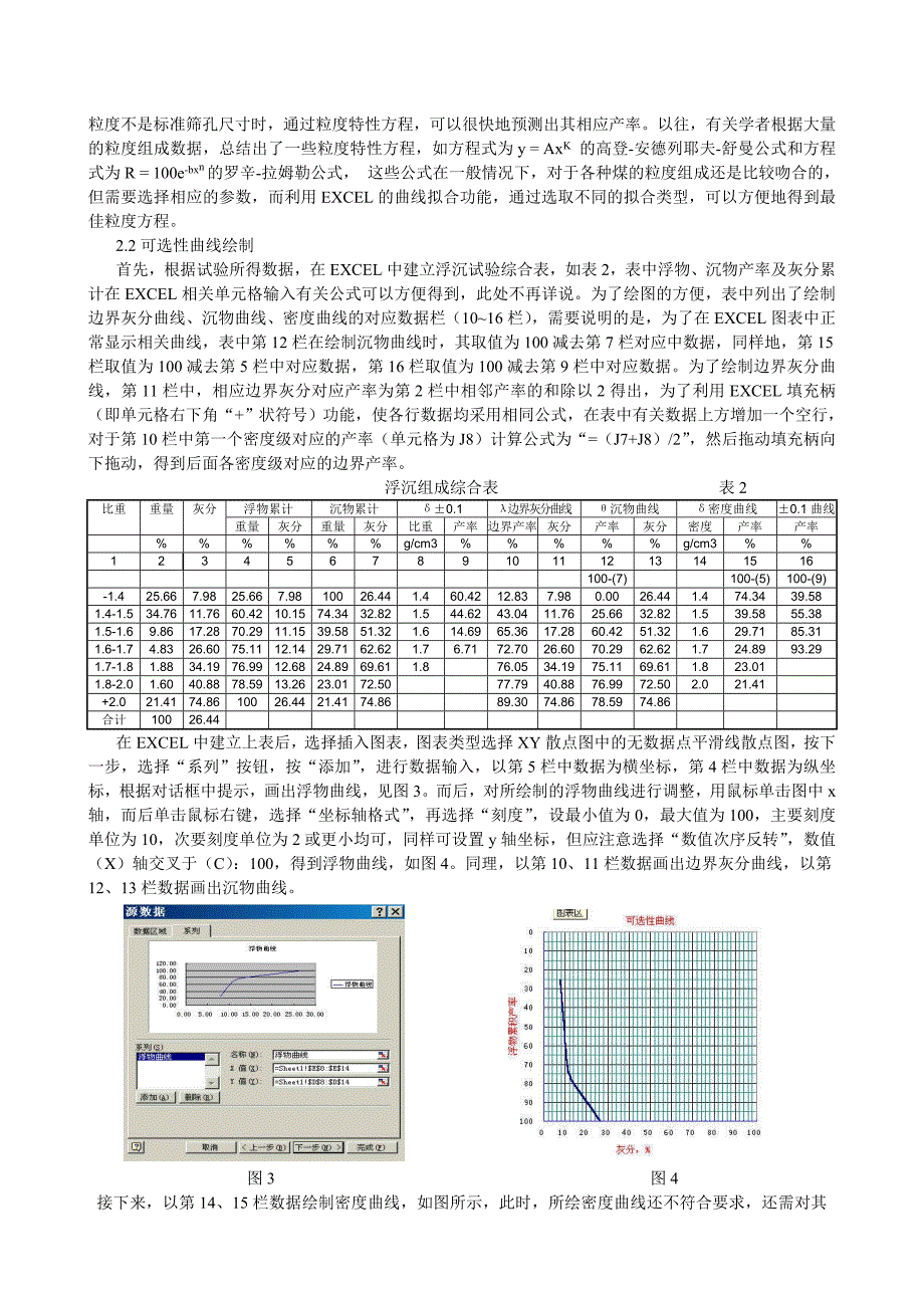 用EXCEL软件进行选煤曲线绘制及分析计算_第2页