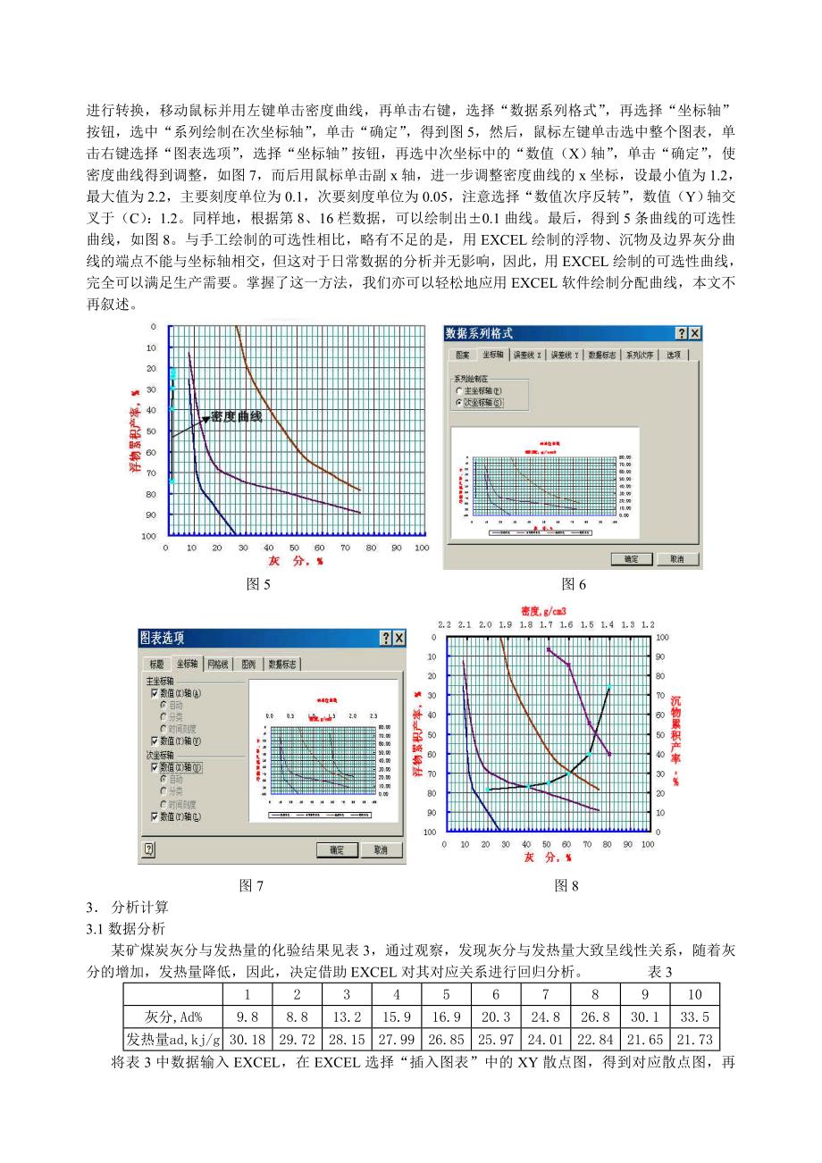 用EXCEL软件进行选煤曲线绘制及分析计算_第3页