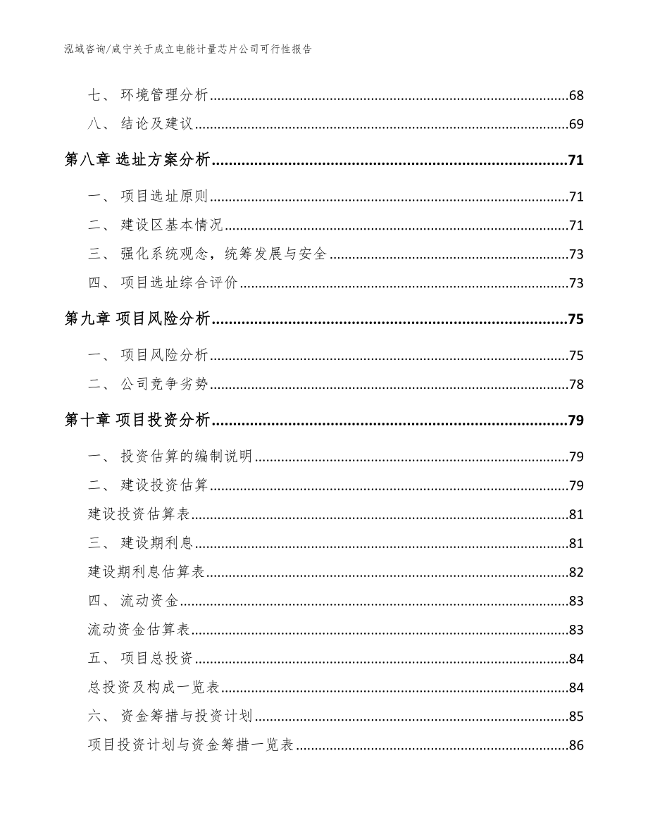 咸宁关于成立电能计量芯片公司可行性报告_范文模板_第4页