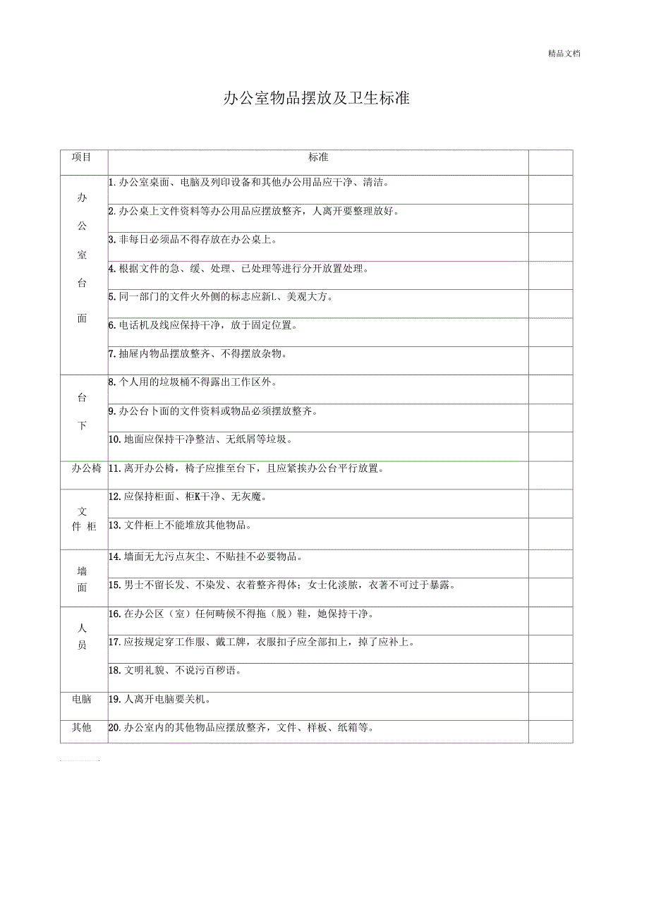 办公室物品摆放标准_第1页