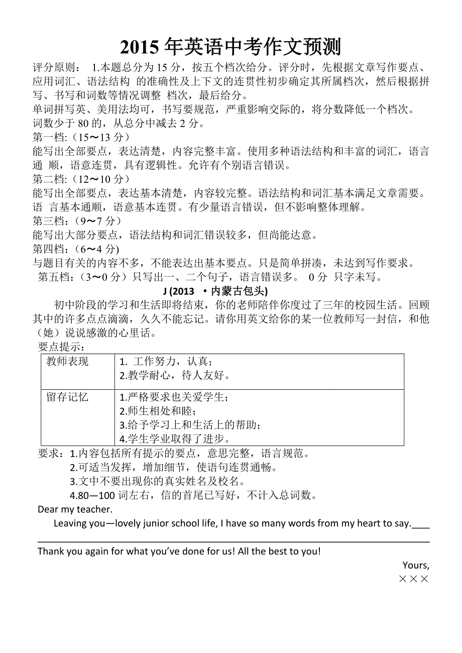 2015年英语中考作文(教育精品)_第1页