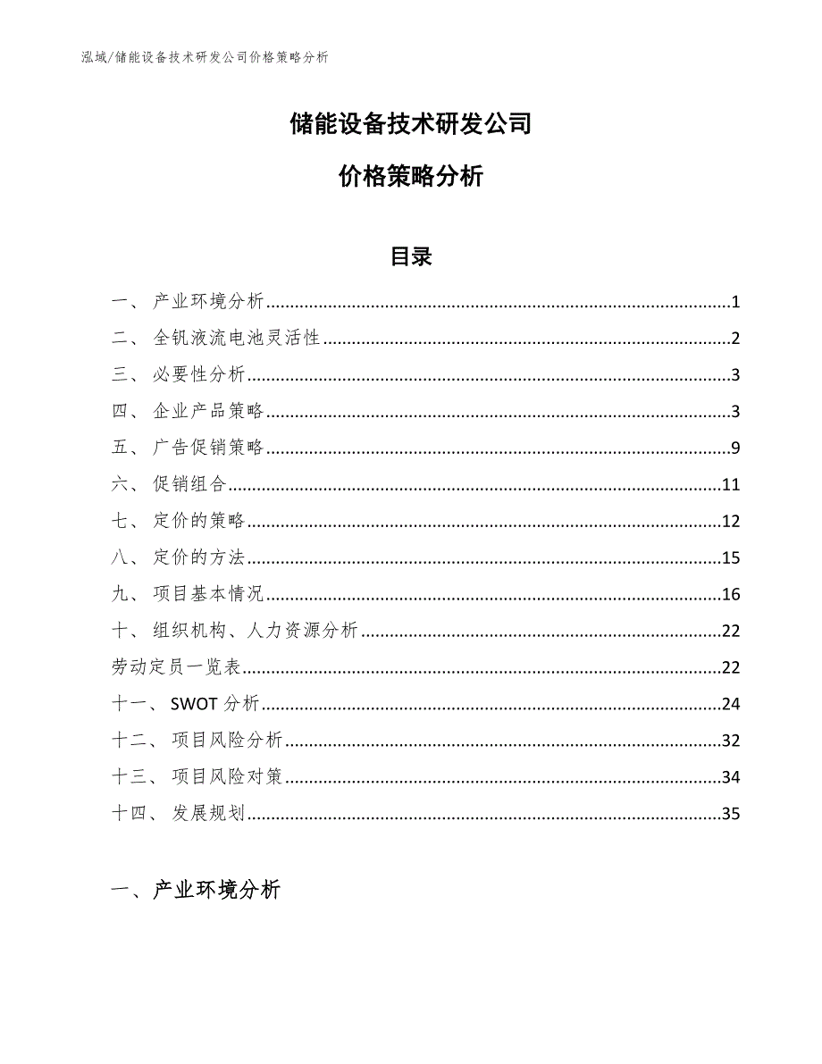 储能设备技术研发公司价格策略分析_第1页