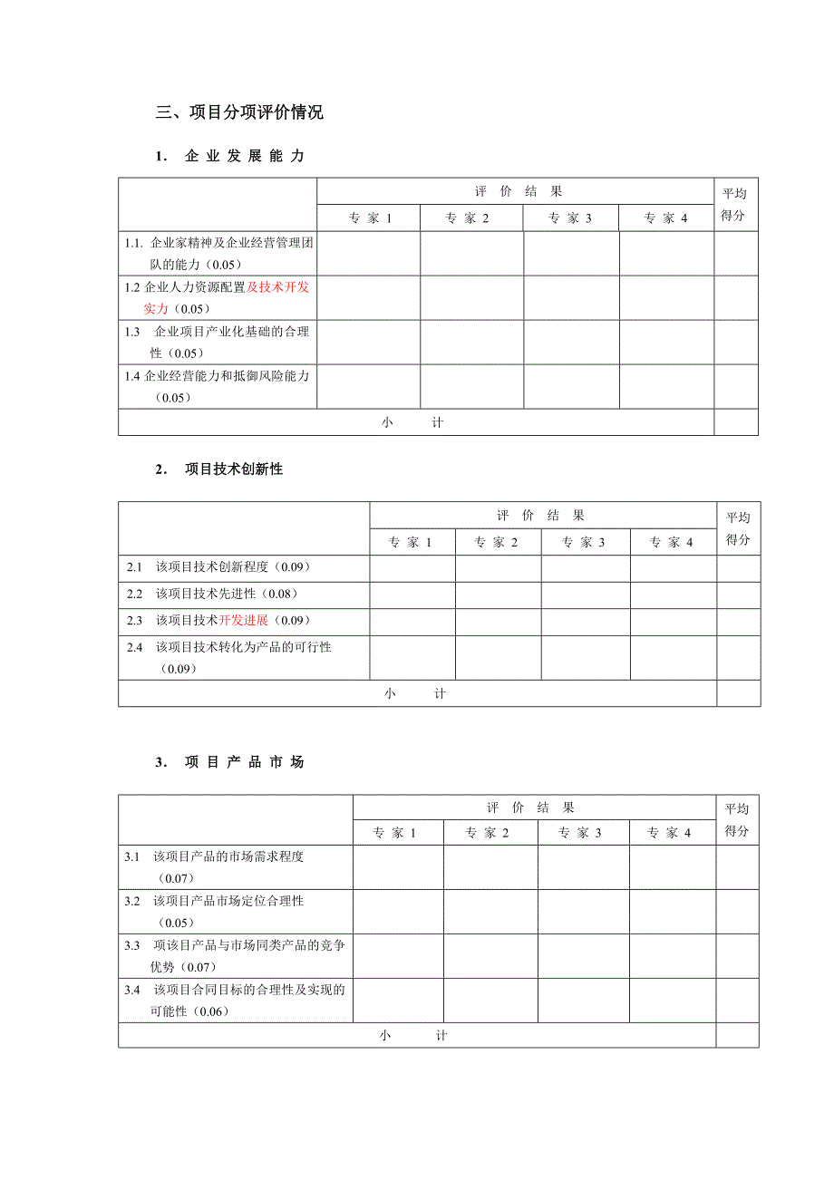 创新基金项目综合评价表_第2页