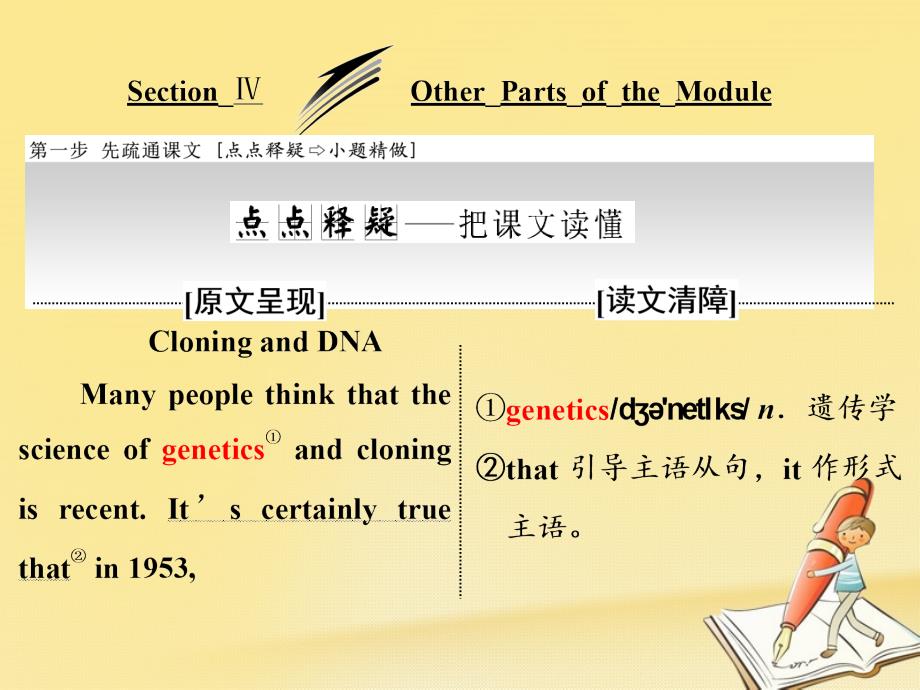 高中英语Module5CloningSectionⅣOtherPartsoftheModule课件外研版选修_第1页