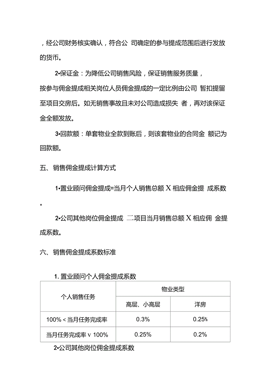 房地产销售佣金提成管理制度_第2页