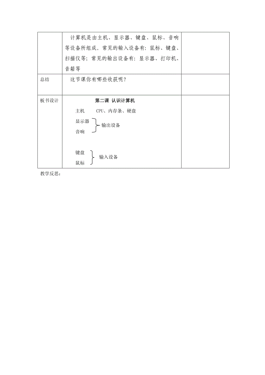 三年级《认识计算机》教学设计_第4页