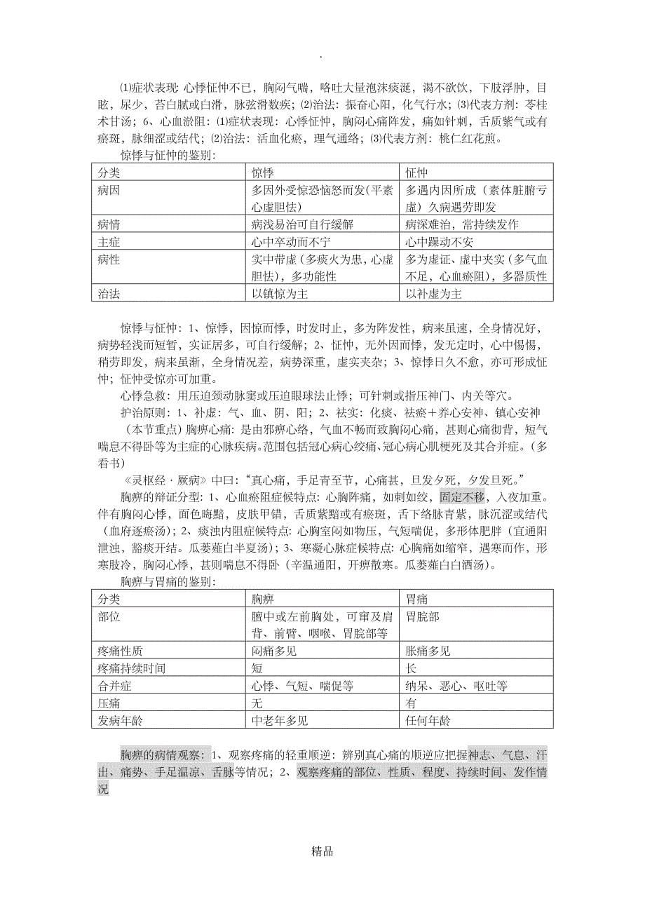 中医临床病症护理学笔记_第5页