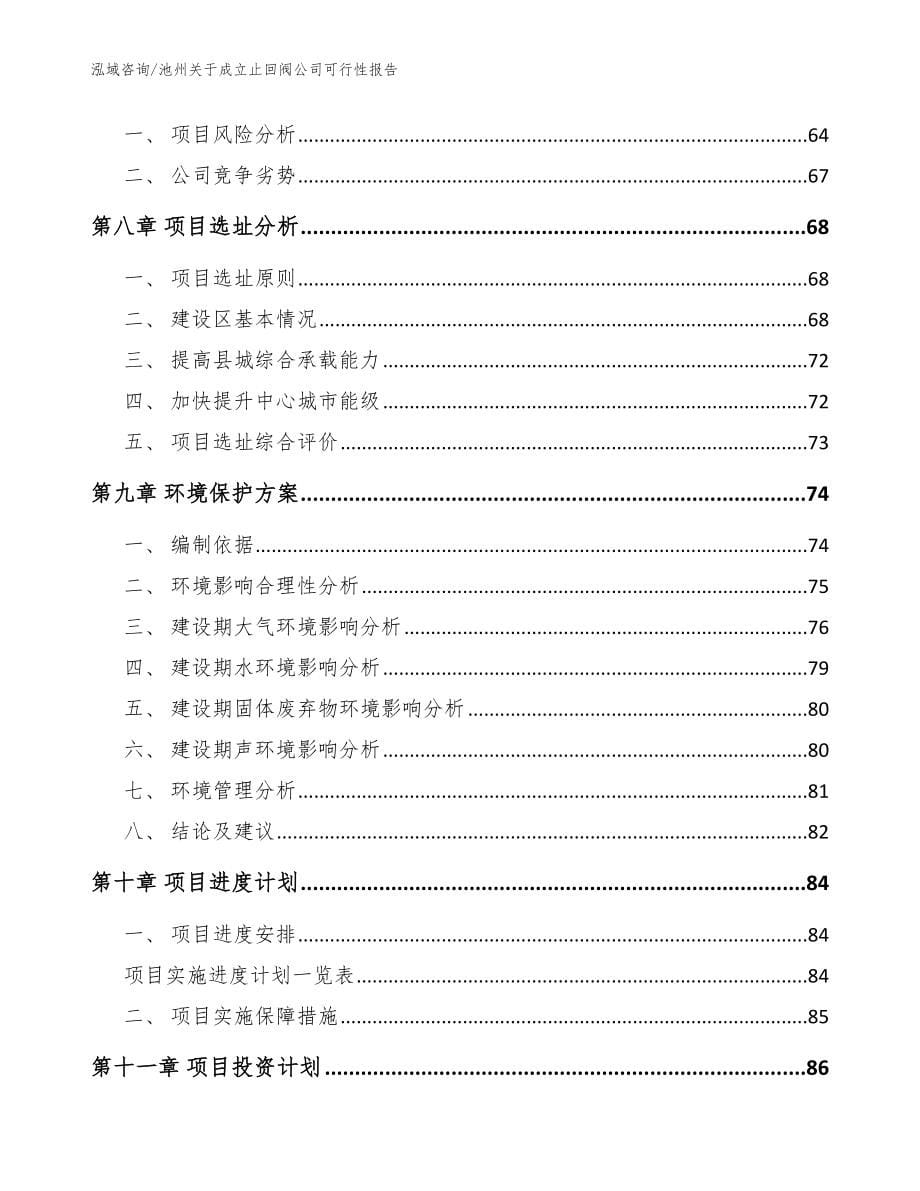 池州关于成立止回阀公司可行性报告_范文参考_第5页