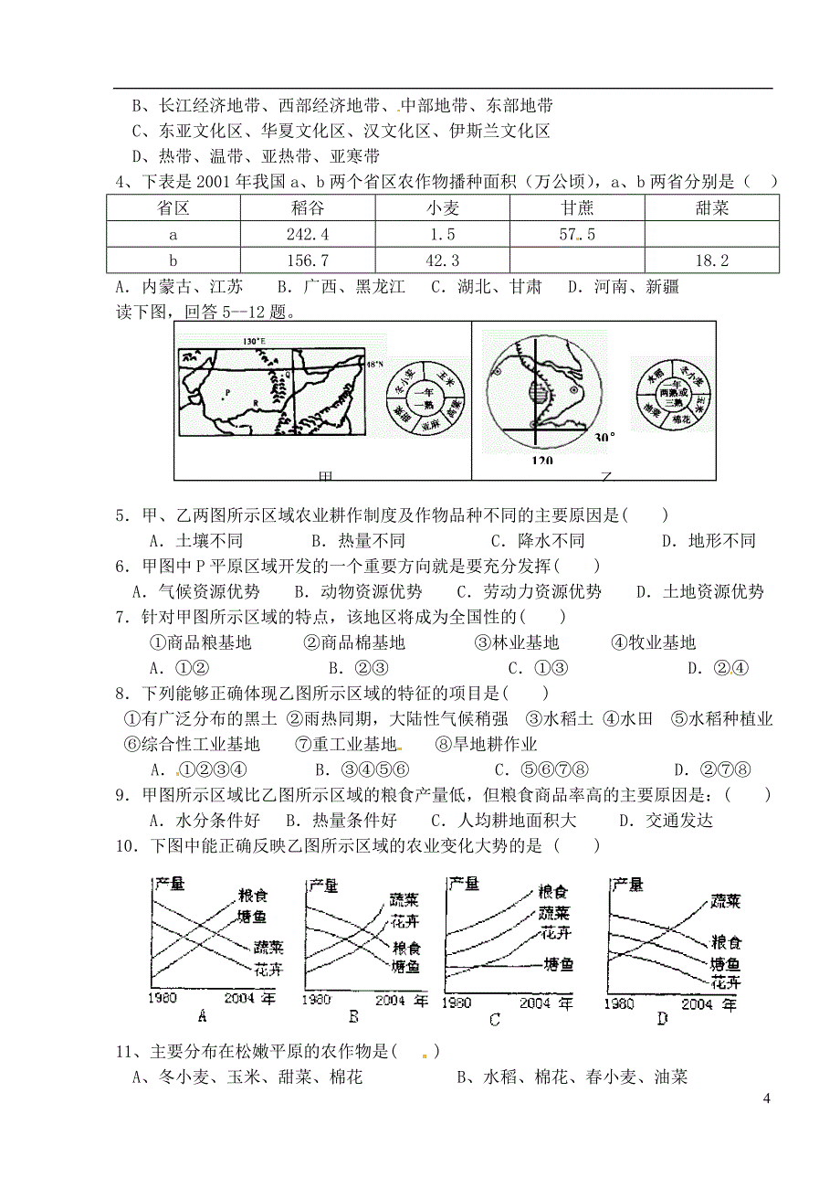 高中地理第一章第一节地理环境对区域发展的影响学案新人教版必修3.doc_第4页