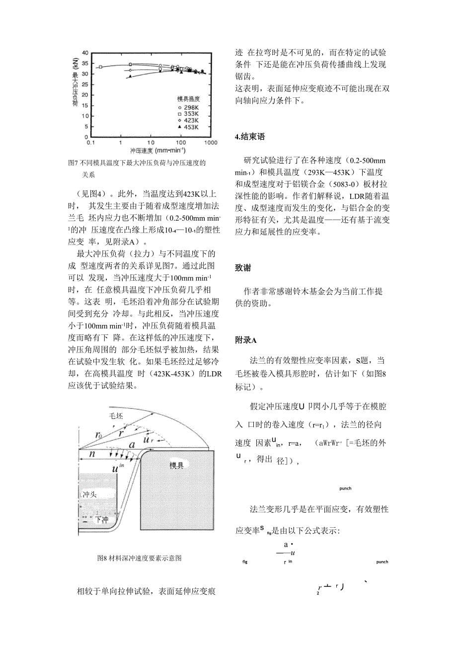 5083型铝镁合金板材在不同温度条件下的拉深性能及成型速度_第5页