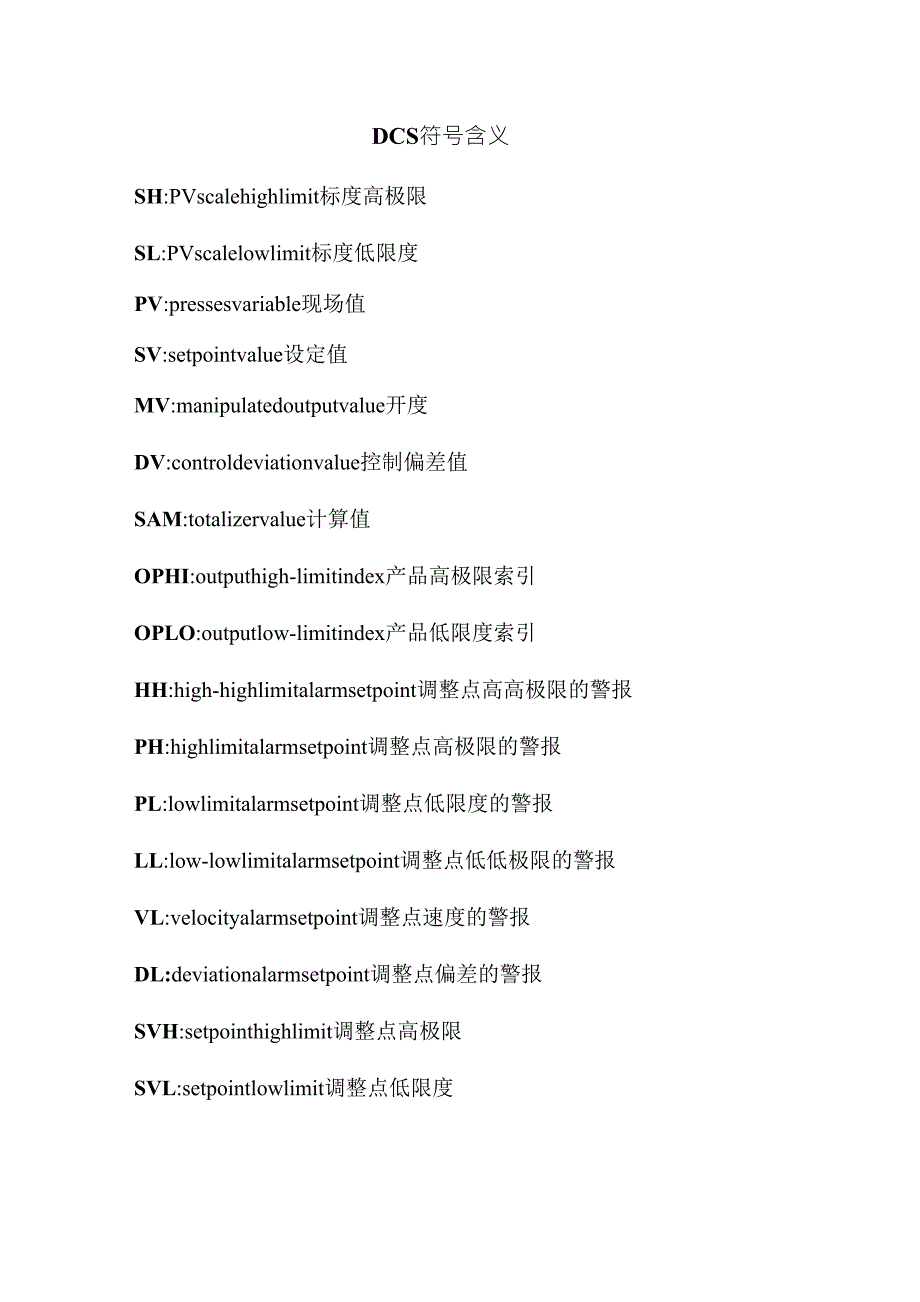 中控操作DCS符号含义_第1页