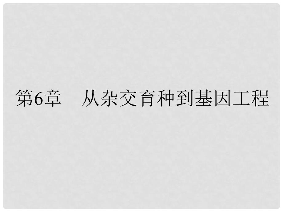 高考生物一轮复习 第6章 从杂交育种到基因工程课件 新人教版必修2_第1页