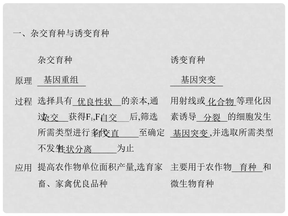 高考生物一轮复习 第6章 从杂交育种到基因工程课件 新人教版必修2_第3页