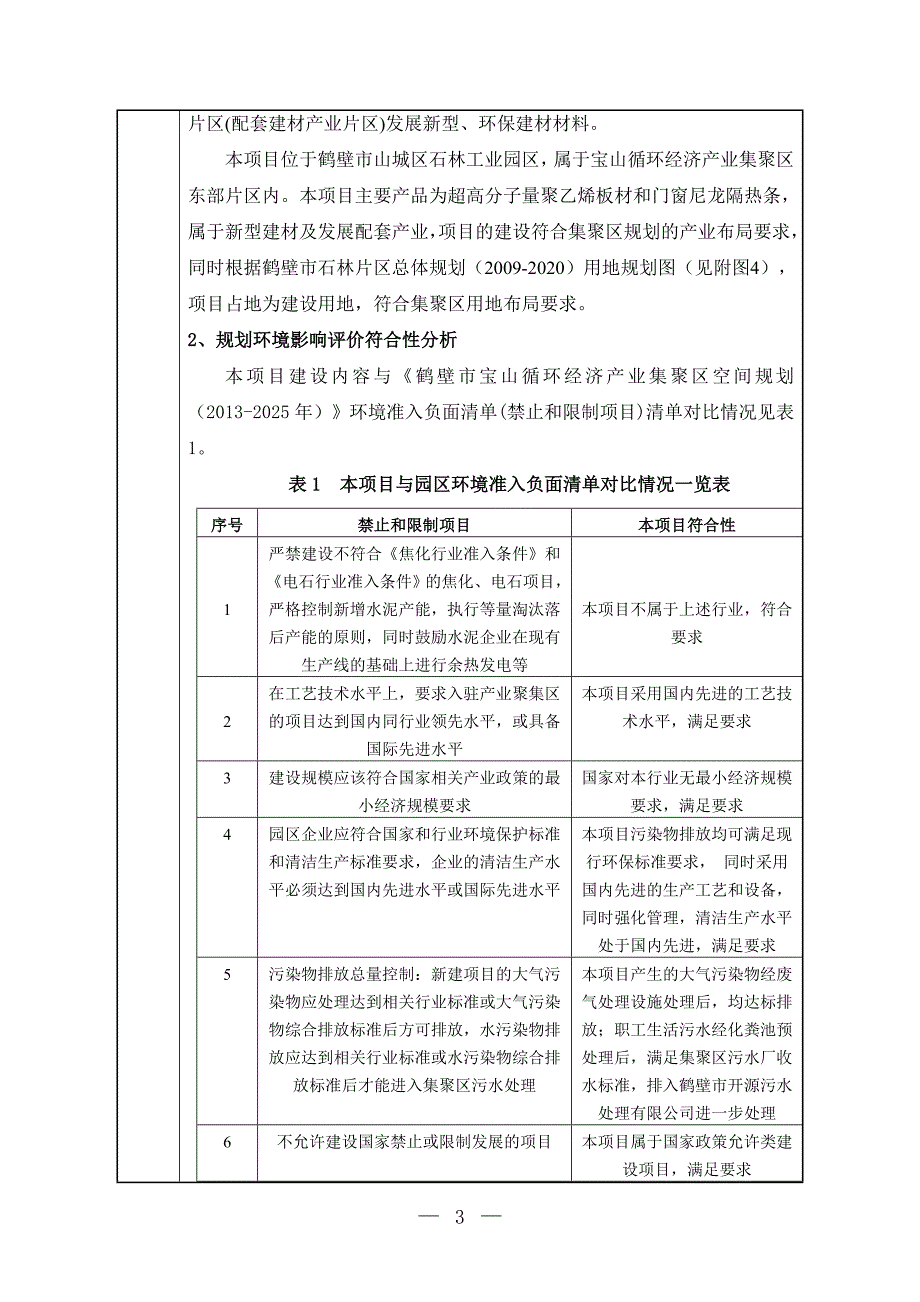 鹤壁市汇森新材料制造有限公司年产2000吨超高分子工程塑料板、1万吨系统门窗尼龙隔热条项目环境影响报告.doc_第3页