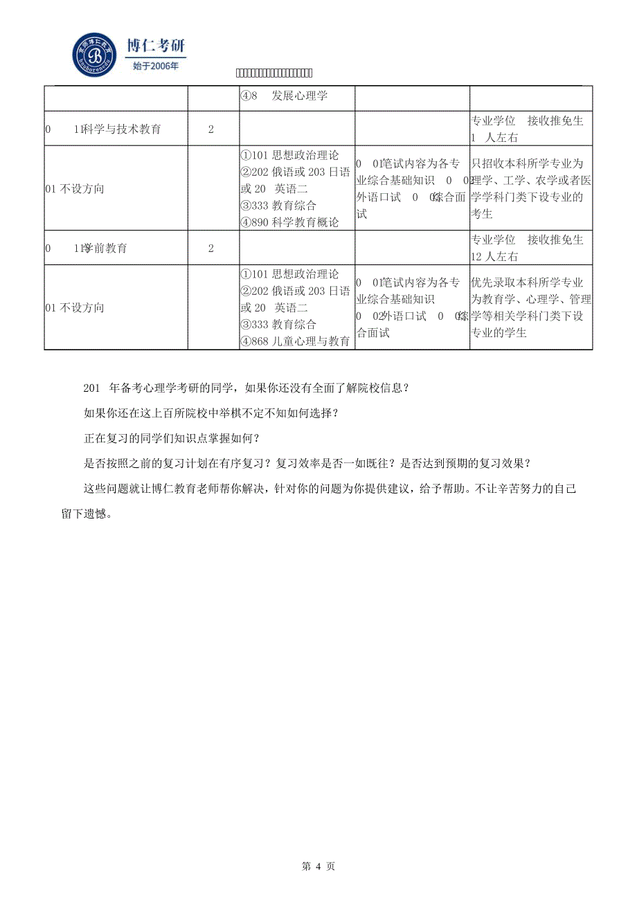 北京师范大学2017年教育学考研专业目录56326_第4页