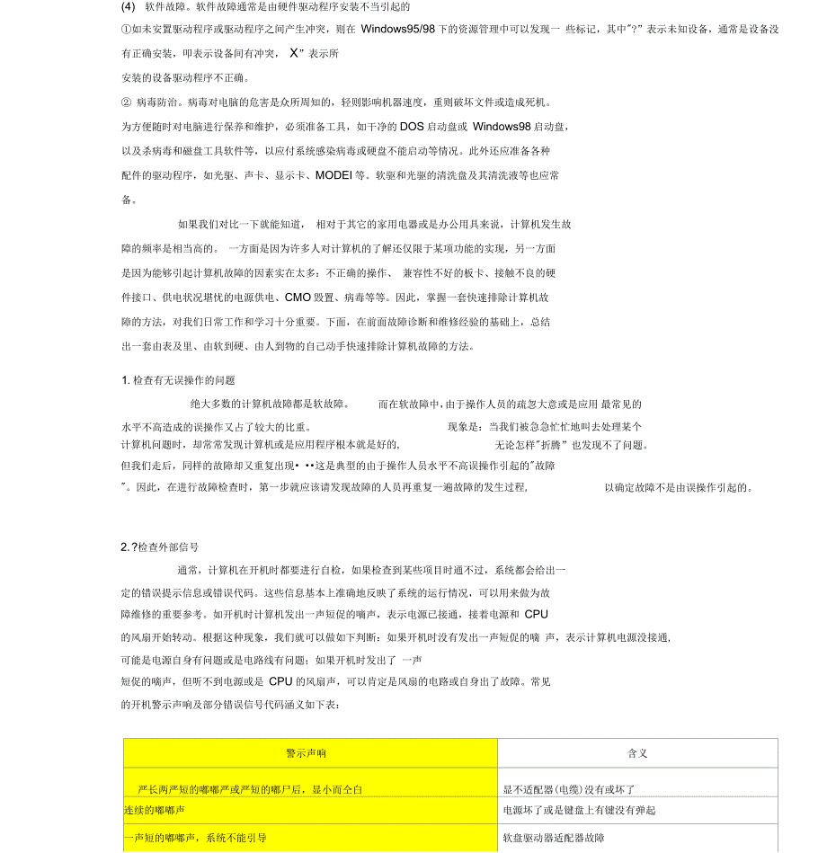 电脑的日常维护与故障诊断常识讲解学习_第2页