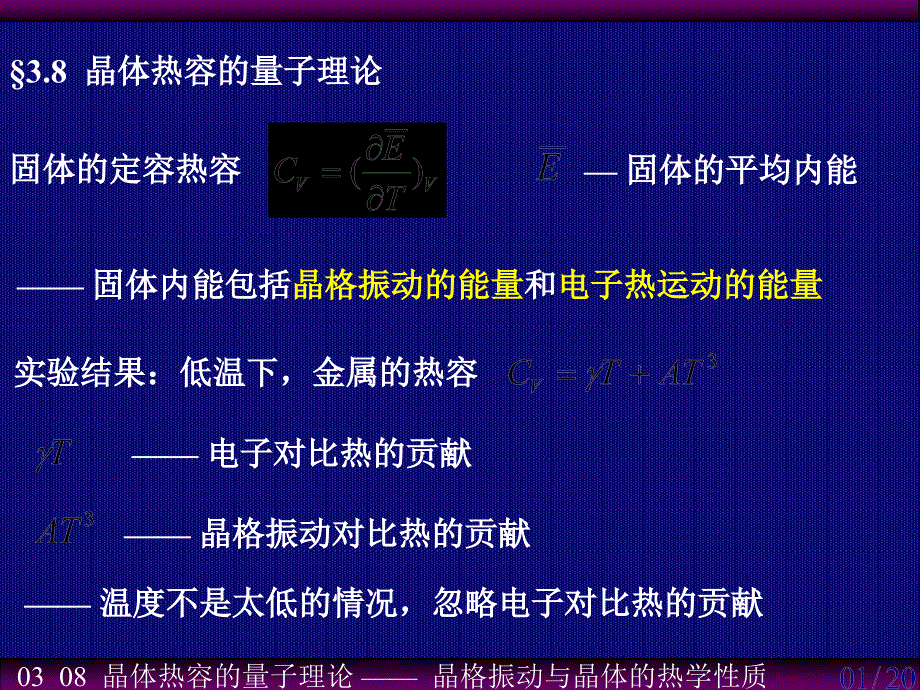 晶体热容的量子理论_第1页