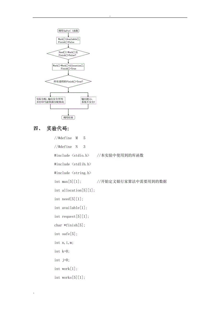 银行家算法实验报告_第4页