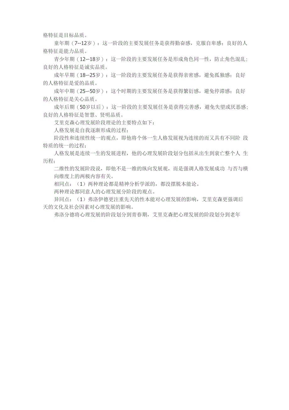 弗洛伊德和艾里克森的心理发展观的异同_第2页