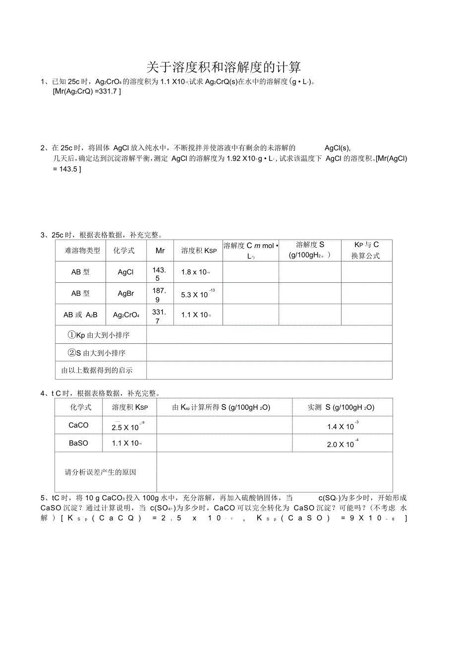关于溶度积的计算_第1页