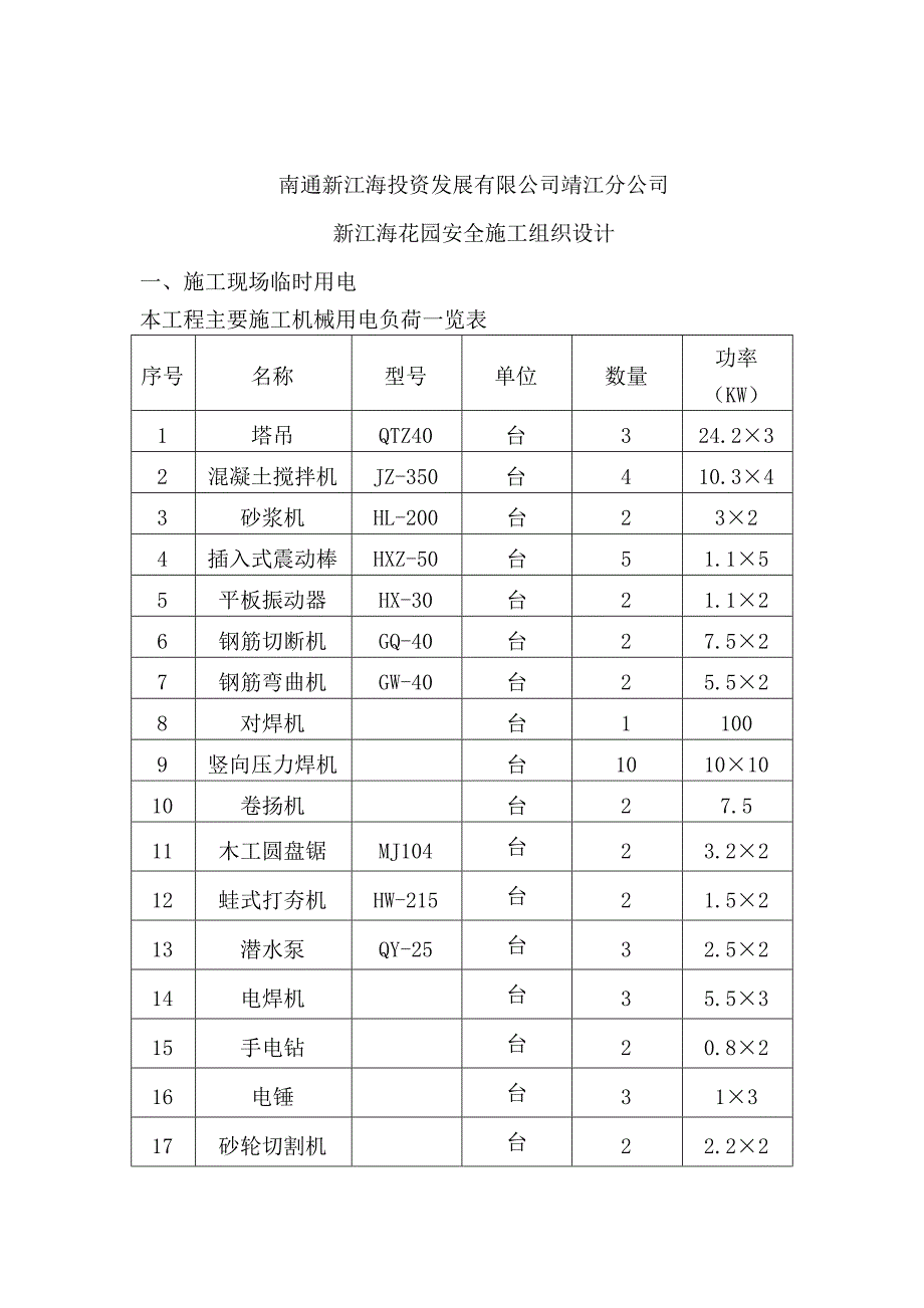 新江海花园住宅楼施工组织设计(宏华)_第3页