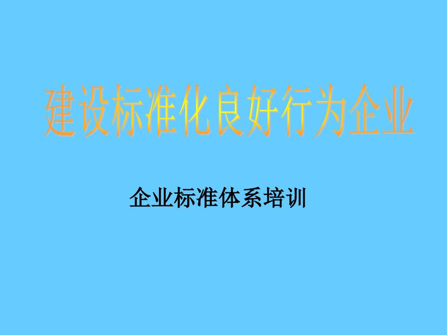 企业标准体系培训_第1页