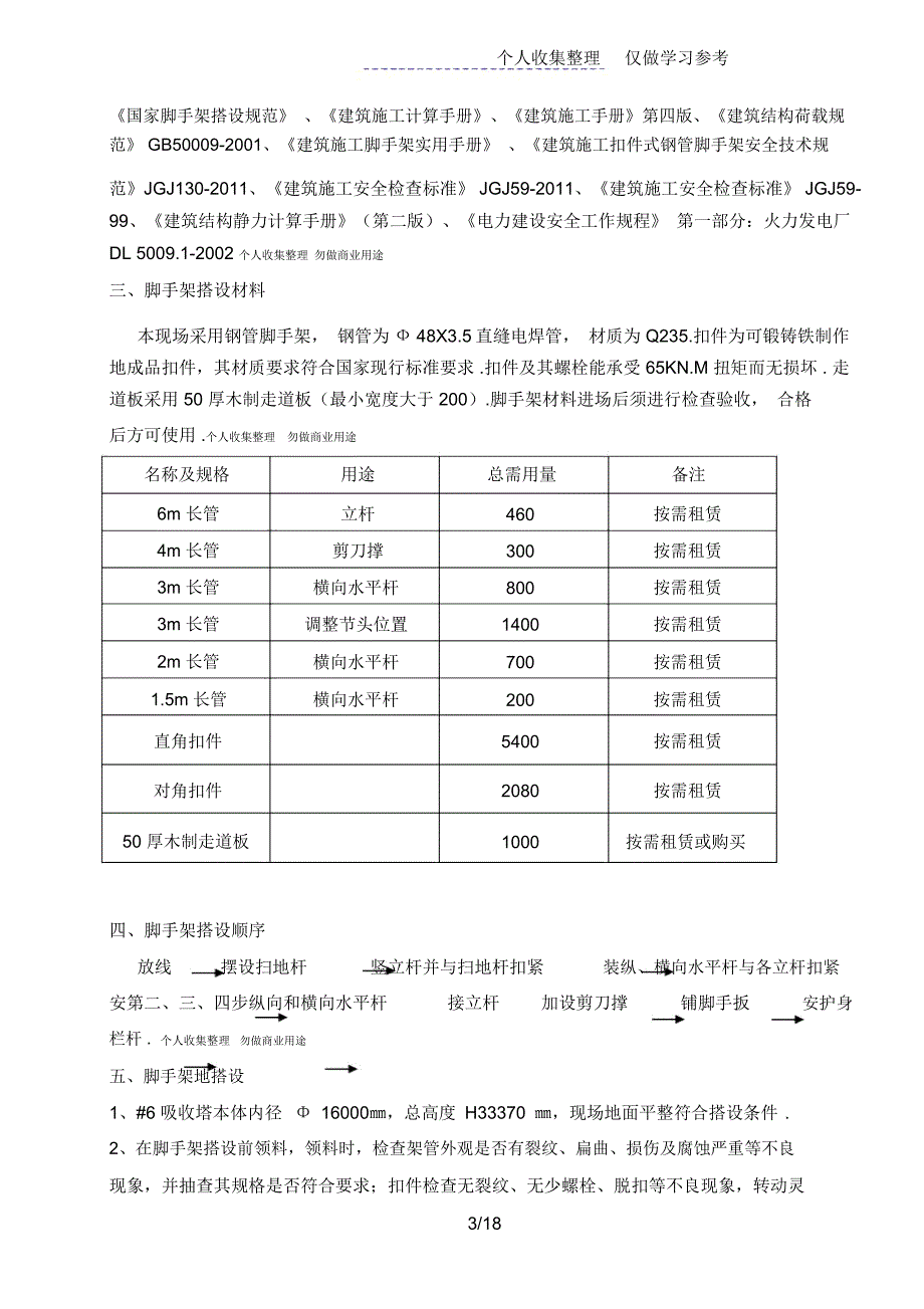 烟气脱硫系统脚手架搭设安全专项方案_第3页