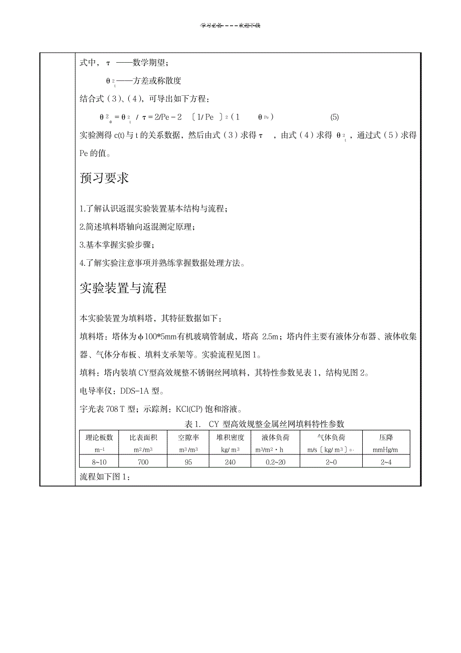 2023年化工专业实验精品讲义--填料塔轴向返混实验_第2页