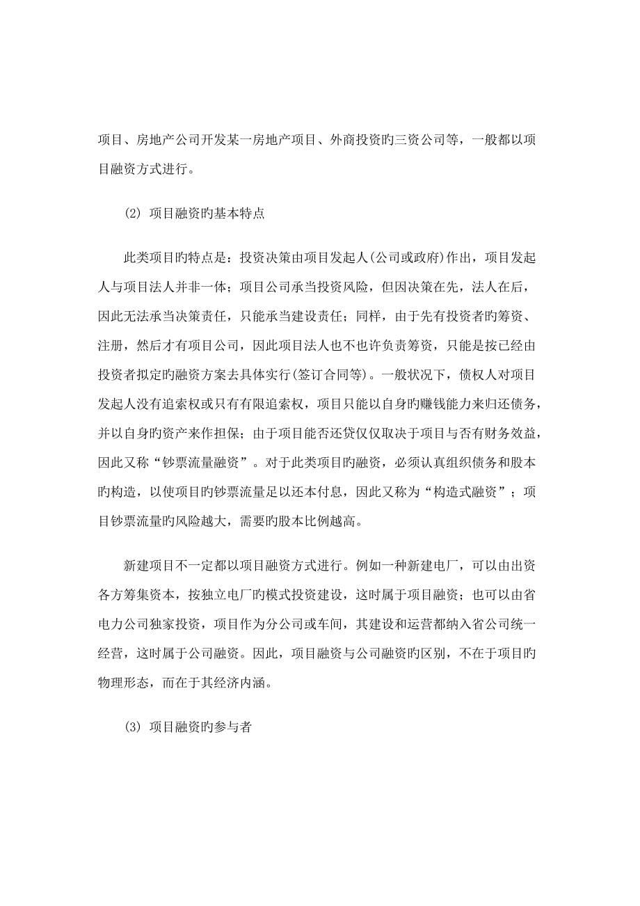 专项项目投资的资金来源及融资专题方案分析_第5页