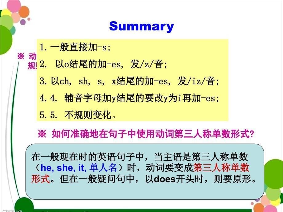 动词的第三人称单数形式ppt课件_第5页