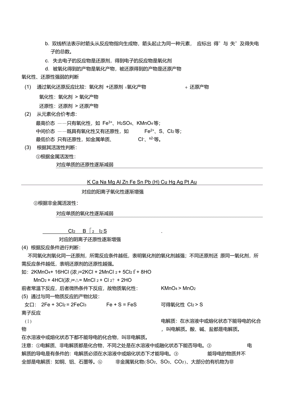 高一化学_必修1_必修2_苏教版_专题_知识点重点难点总结笔记(完整版)_第2页