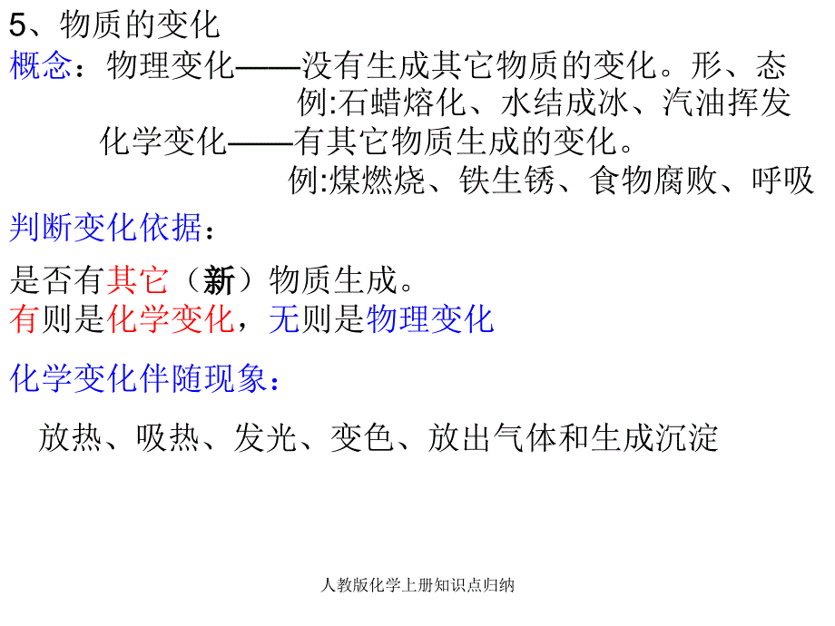 人教版化学上册知识点归纳课件_第3页