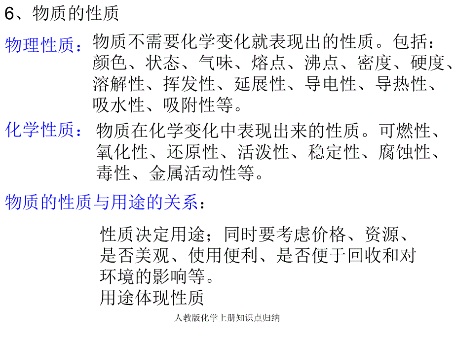 人教版化学上册知识点归纳课件_第4页