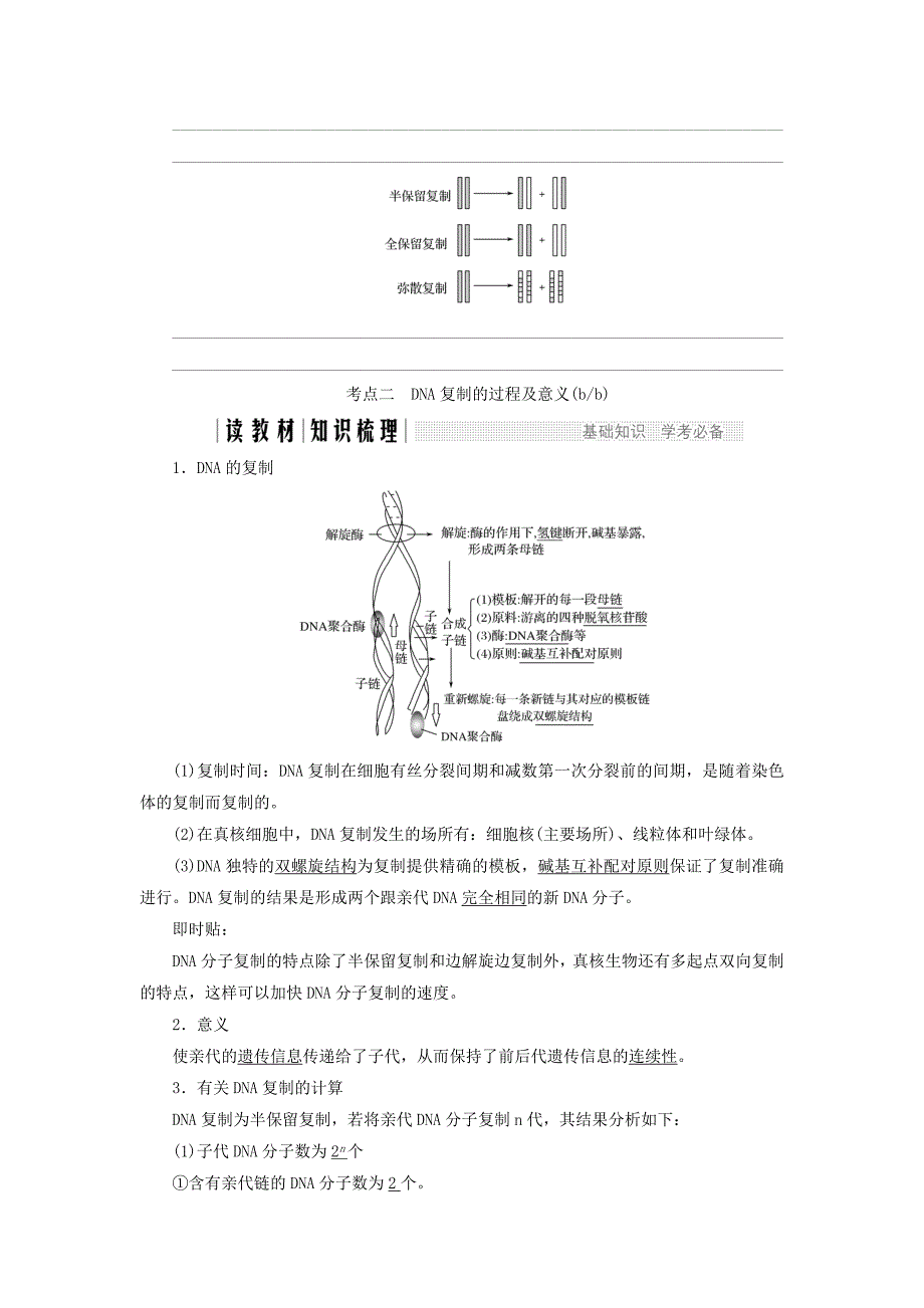 2022年高中生物第三章遗传的分子基础第13课时遗传信息的传递同步备课教学案浙科版必修2_第2页