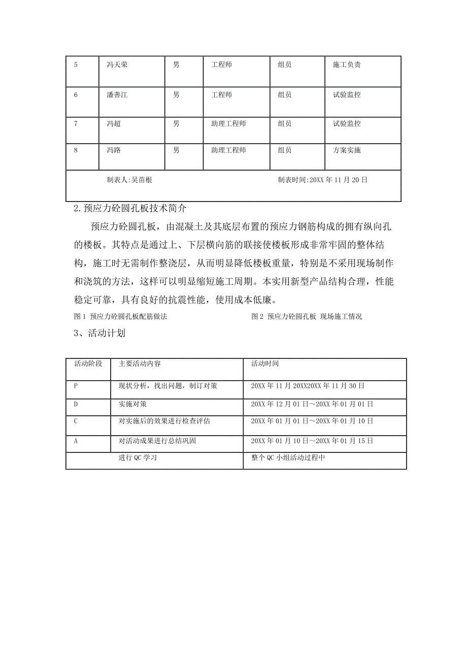 [QC]降低预应力砼圆孔板安装缺陷率范本_第5页