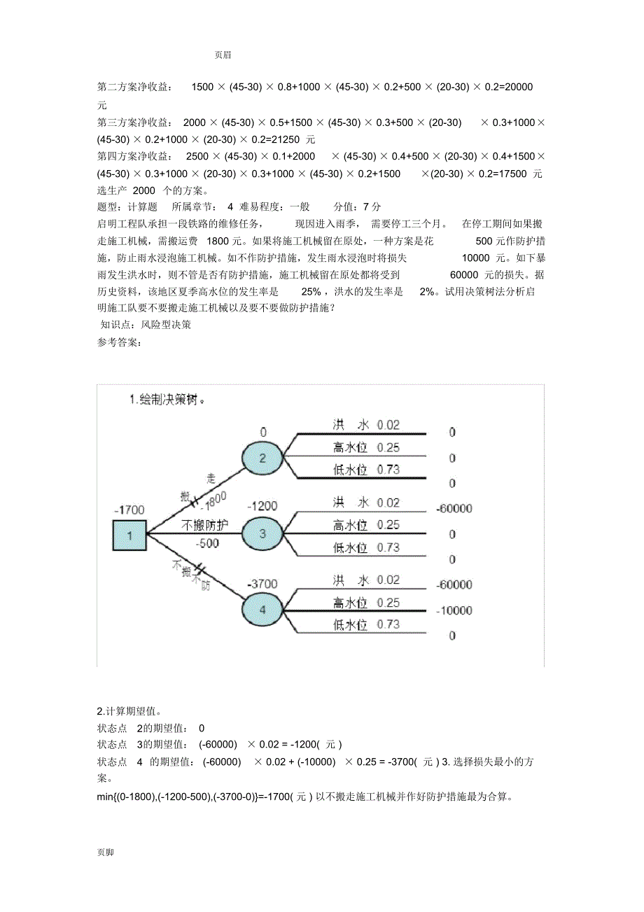 管理学计算题全_第2页