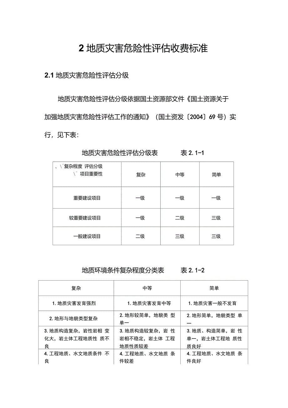 地质灾害危险性评估收费标准(2004版)_第3页