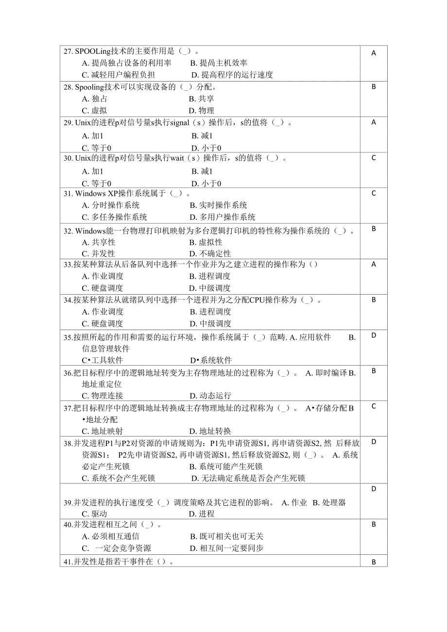 操作系统_复习_选择225题_第3页