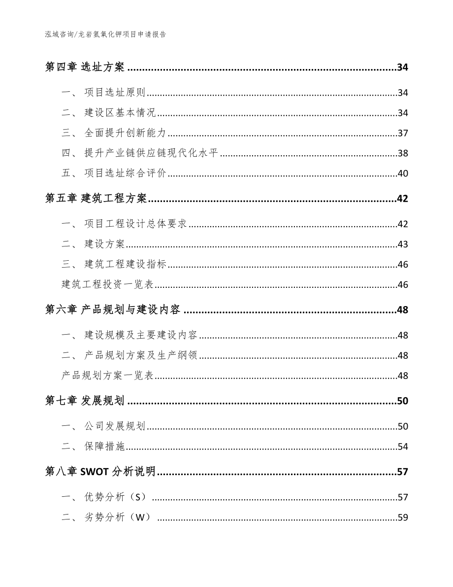 龙岩氢氧化钾项目申请报告【模板参考】_第2页