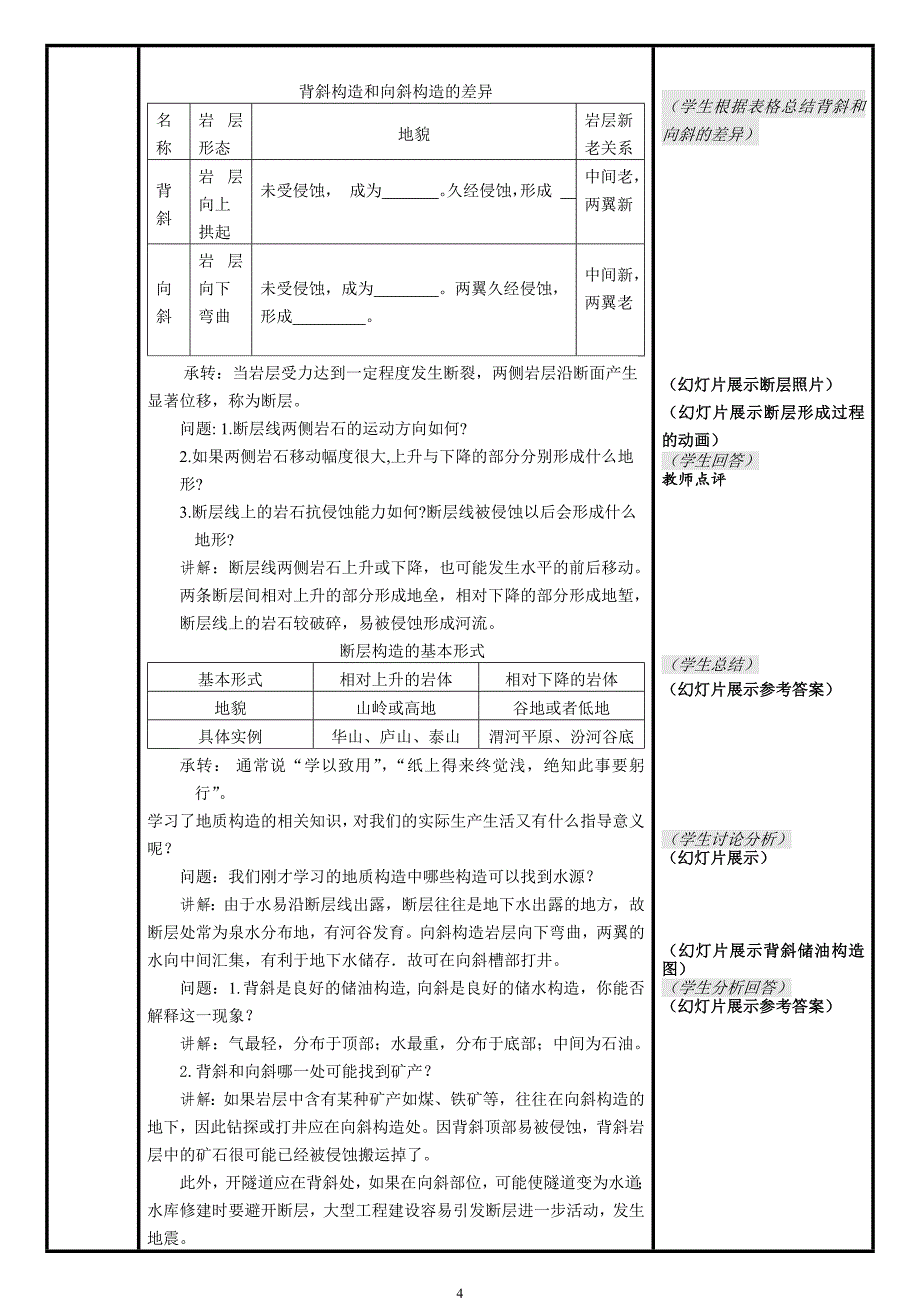 岳阳市七中朱大为教学设计地球表面形态（第一课时）_第4页